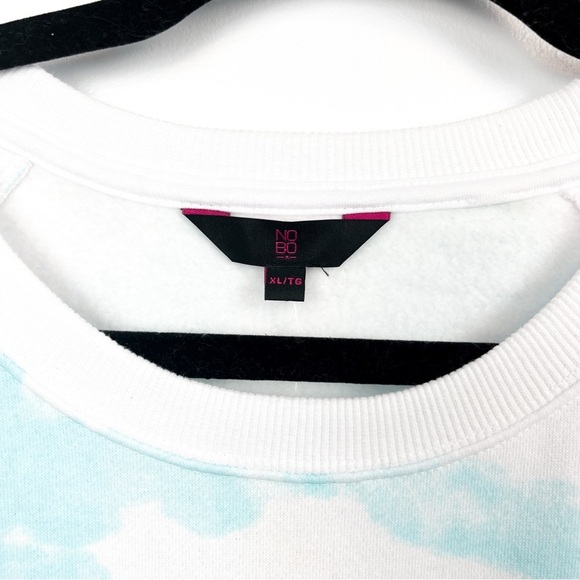 NWT NOBO Blue & White Tie Dye Long Sleeve Sweatshirt - Picture 2 of 6